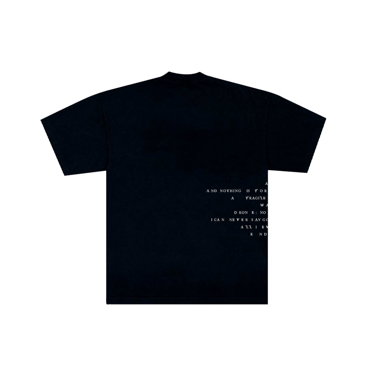 SONGS OF A LOST WORLD BLACK ALL OVER CREW TEE