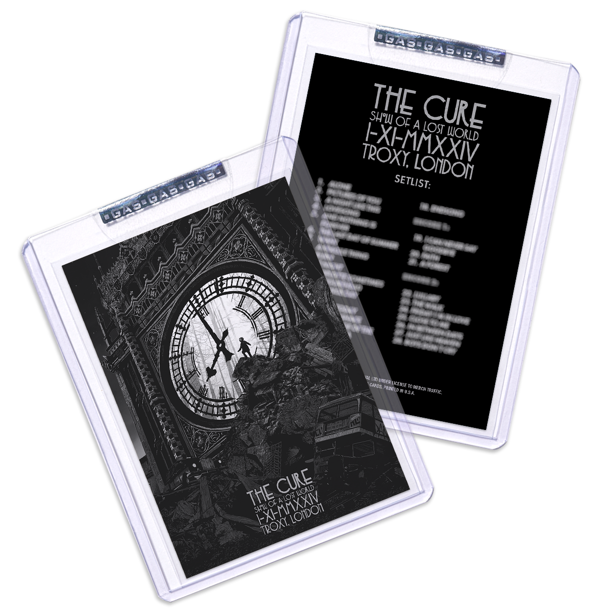 GAS The Cure November 1, 2024 Troxy, London Trading Card Illustrated by Daniel Danger